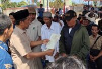 Kementrans Bersama Komisi V DPR Salurkan 109 Sertifikat Hak Milik bagi Warga Transmigran Jeringo